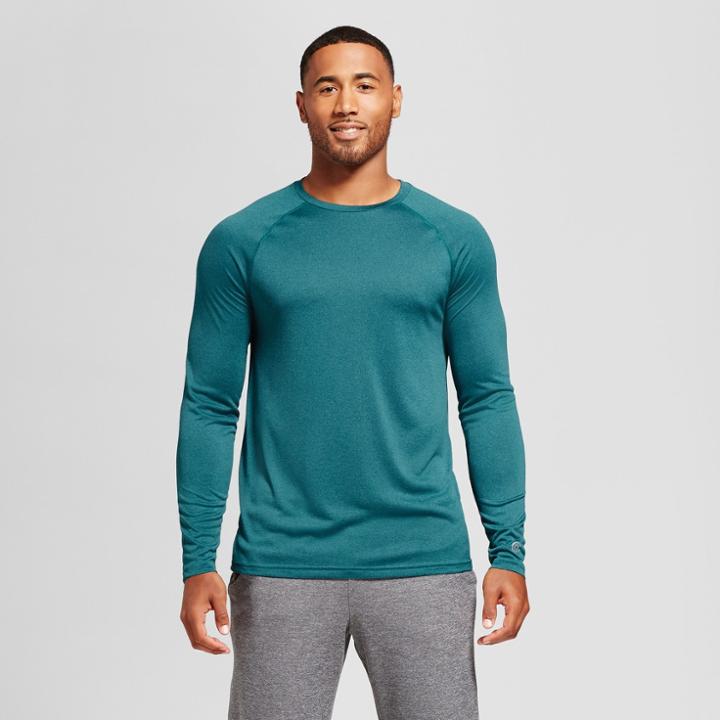 Men's Long Sleeve Tech T-shirt - C9 Champion Jade Green