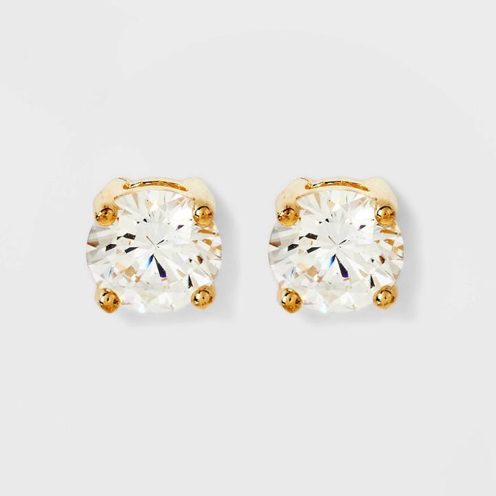 14k Gold Plated Cubic Zirconia Stud Earring Set - A New Day Gold