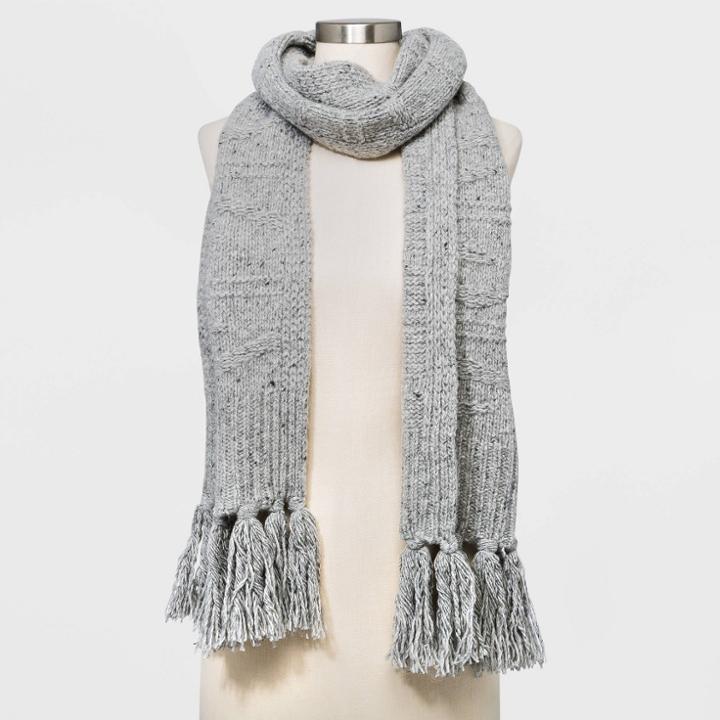 Women's Wool Blanket Scarf - Universal Thread Gray