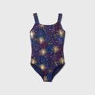 Girls' Firework One Piece Swimsuit - Cat & Jack Navy