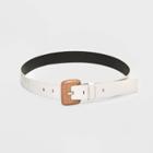 Women's Colorblock Covered Buckle Belt - A New Day White