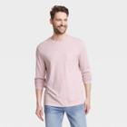 Men's Standard Fit Long Sleeve T-shirt - Goodfellow & Co Pink