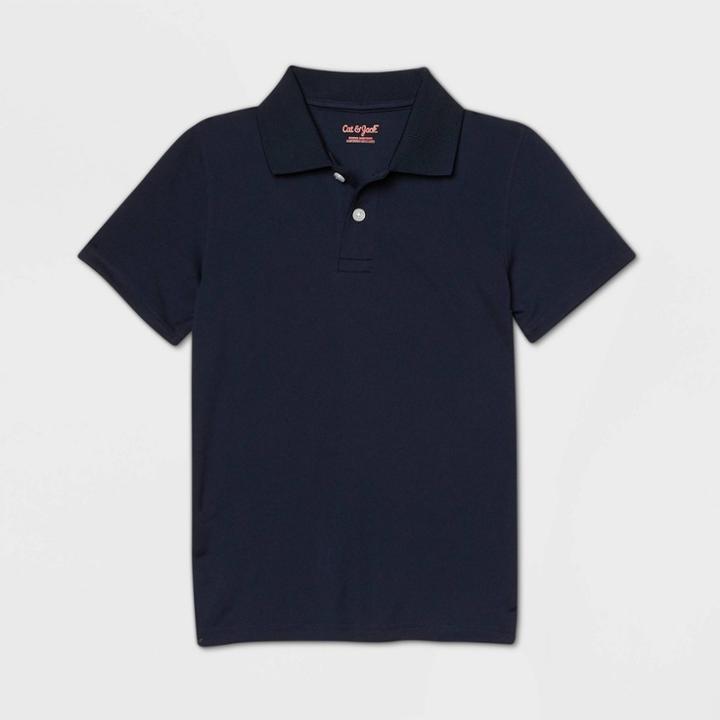 Petiteboys' Short Sleeve Performance Uniform Polo Shirt - Cat & Jack Navy