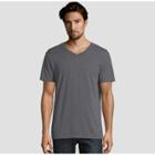 Hanes Premium Men's Short Sleeve Black Label V-neck T-shirt - Charcoal Heather