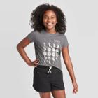 Petitegirls' Short Sleeve Moon Graphic T-shirt - Cat & Jack Charcoal Xs, Girl's, Gray