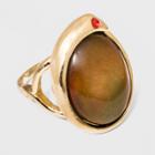 Mood Cab Snake Detail Statement Ring - Wild Fable Gold,