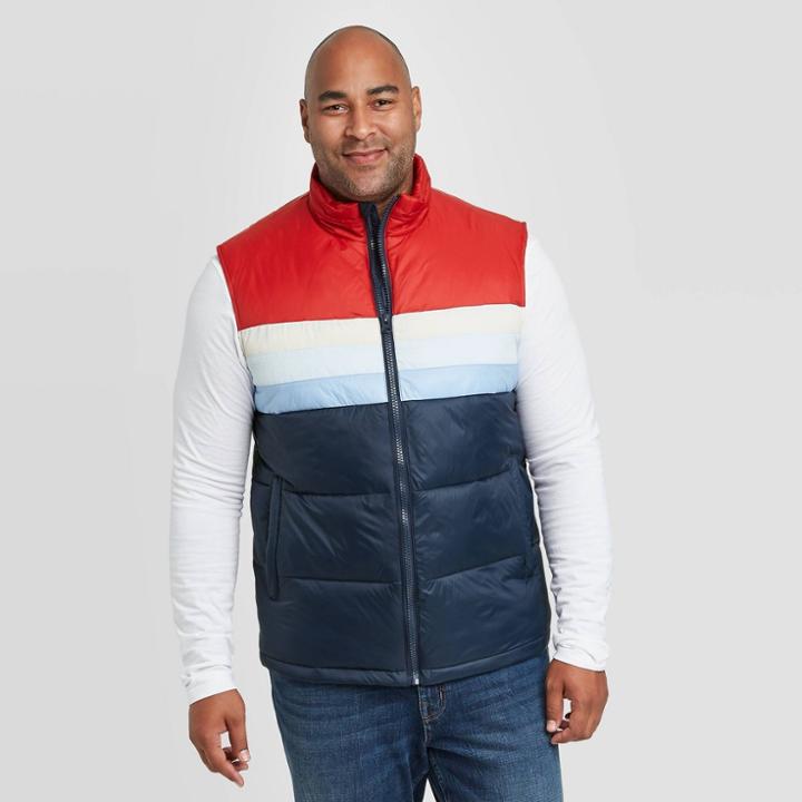 Men's Tall Sleeveless Puffer Vest - Goodfellow & Co Island Blue