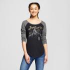 Women's Star Wars Short Sleeve Just Trust Us Raglan Graphic T-shirt (juniors') Charcoal