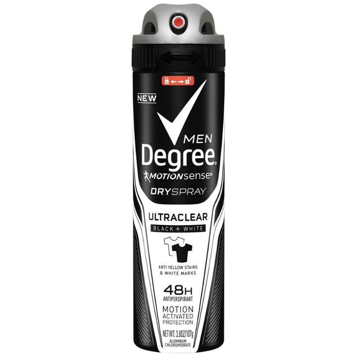 Degree Men Ultra Clear Black + White 48-hour Antiperspirant & Deodorant Dry Spray