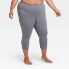 Women's Plus Size Simplicity Mid-rise Leggings 20 - All In Motion Charcoal Gray 1x, Women's, Size: 1xl, Grey Gray