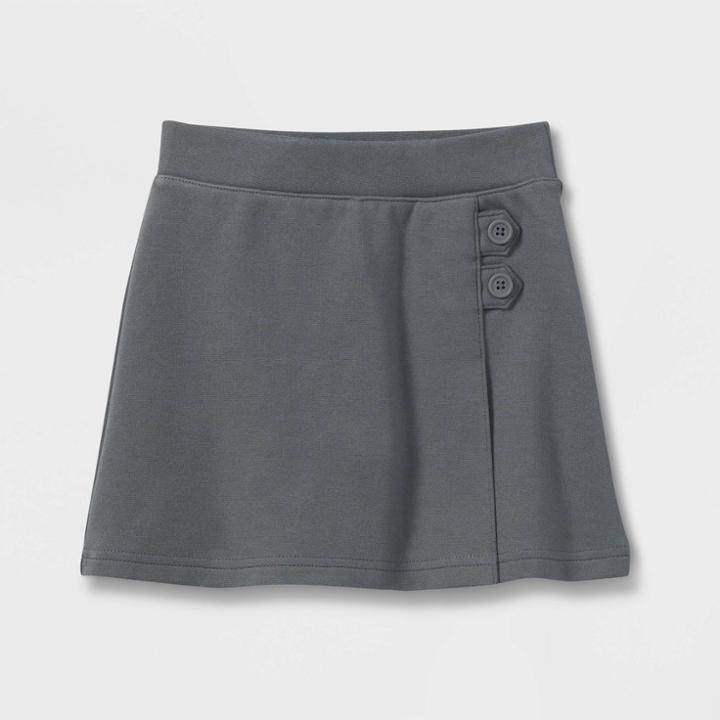 Toddler Girls' Pull-on Uniform Knit Skorts - Cat & Jack Gray