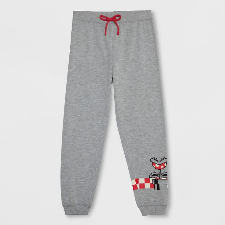 Girls' Super Mario Jogger Pants - Heather Gray