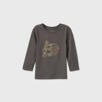 Toddler Boys' Long Sleeve Amazing Brother Graphic T-shirt - Cat & Jack Charcoal