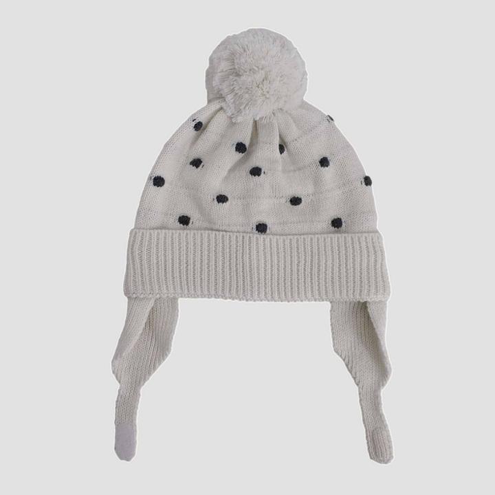 Baby Girls' Bobble Hat - Cat & Jack Cream