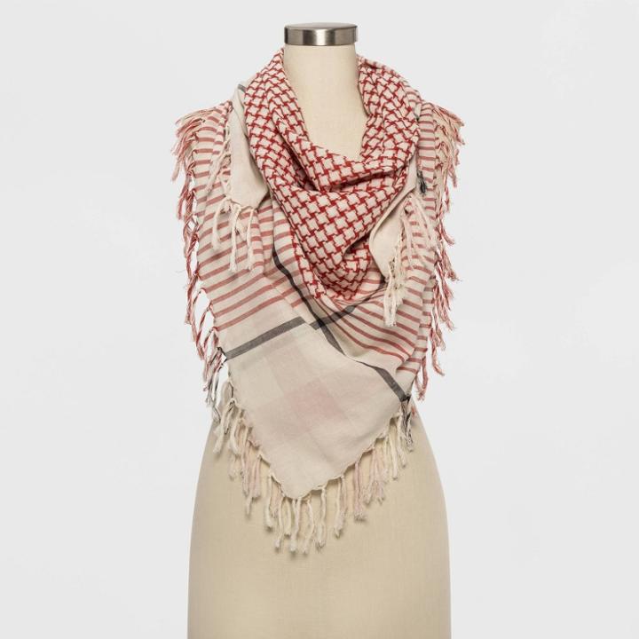 Women's Woven Square Scarf - Universal Thread Orange