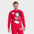 Men's Disney Mickey And Friends Family Holiday Graphic Sweatshirt - Red