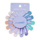 Scünci Scunci Pastel Stripe Print Snap Clips - 12pk,
