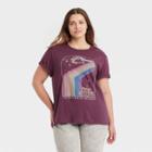 Women's Pink Floyd Plus Size Short Sleeve Graphic T-shirt - Purple