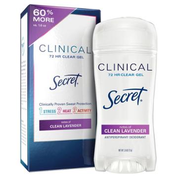 Secret Clinical Strength Clear Gel Antiperspirant And Deodorant For Women - Clean Lavender