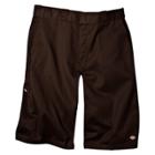 Dickies Men's Loose Fit Twill 13 Multi-pocket Work Shorts- Dark Brown 28,