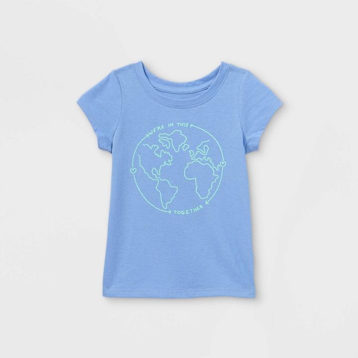 Toddler Girls' World Short Sleeve T-shirt - Cat & Jack Blue