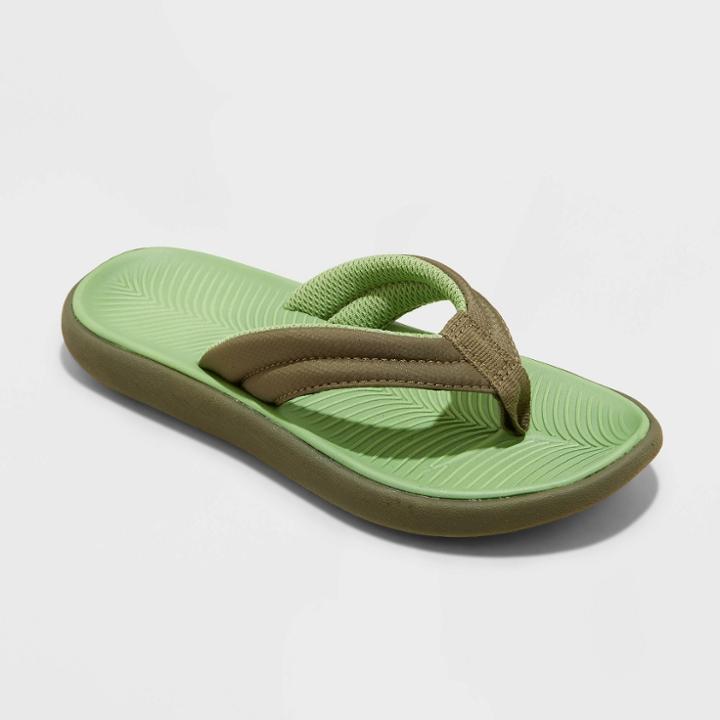 Boys' Sterling Slip-on Thong Sandals - All In Motion Olive Green