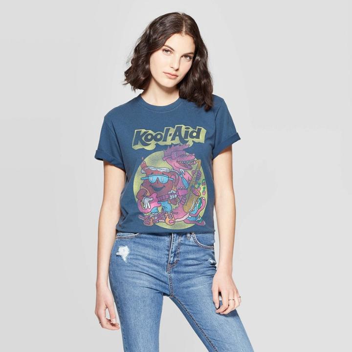 Target Women's Kool-aid Short Sleeve Graphic T-shirt (juniors') - Navy