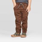 Toddler Boys' Pull-on Jogger Fit Jeans - Cat & Jack Brown 18m, Toddler Boy's