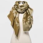 Women's Jacquard Wrap Scarf - Universal Thread Olive, Green