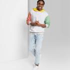Men's Colorblock Hoodie Sweatshirt - Original Use True White