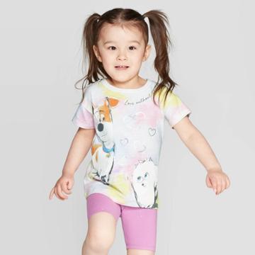 Toddler Girls' The Secret Life Of Pets Gidget And Max Short Sleeve T-shirt - 2t,