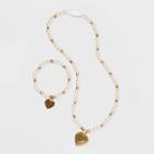 Toddler Girls' 2pc Bracelet And Necklace Sets - Cat & Jack Ivory