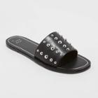 Women's Tafia Stud Slide Sandals - A New Day Black