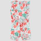 Petitebaby Girls' Floral Short Romper - Just One You Made By Carter's Pink Newborn, Girl's
