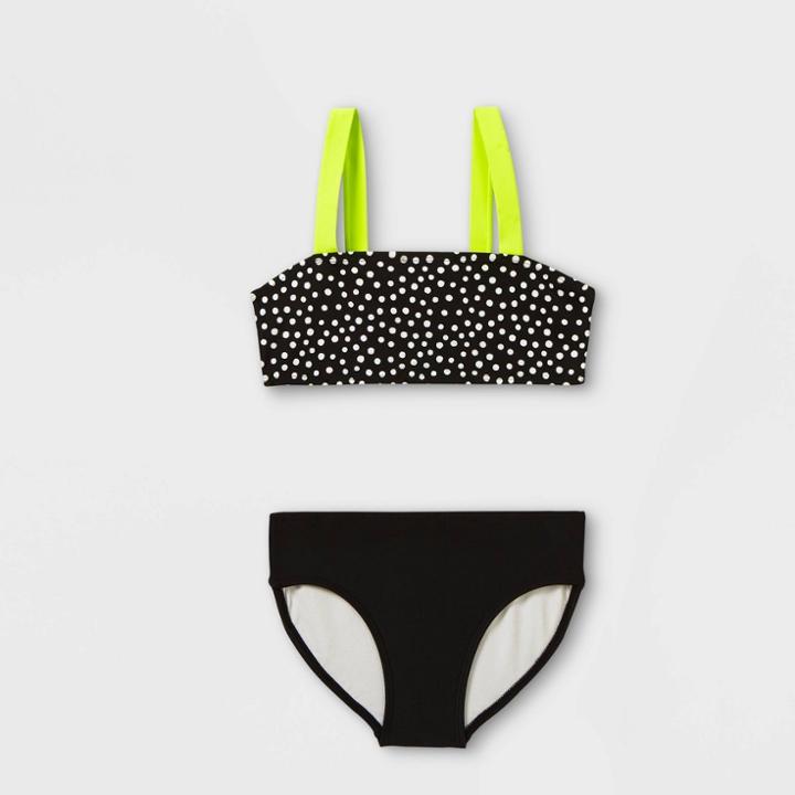 Girls' Polka Dot 2pc Bikini Set - Cat & Jack Black