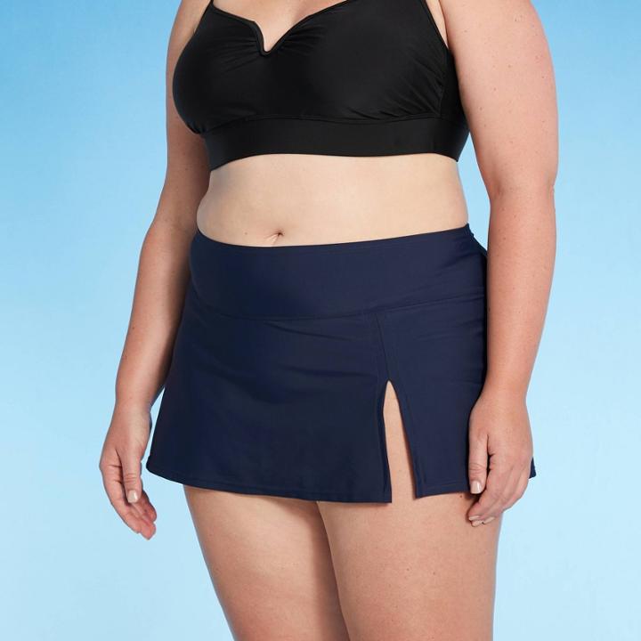Women's Plus Size Swim Skirtini - Kona Sol Navy X, Blue