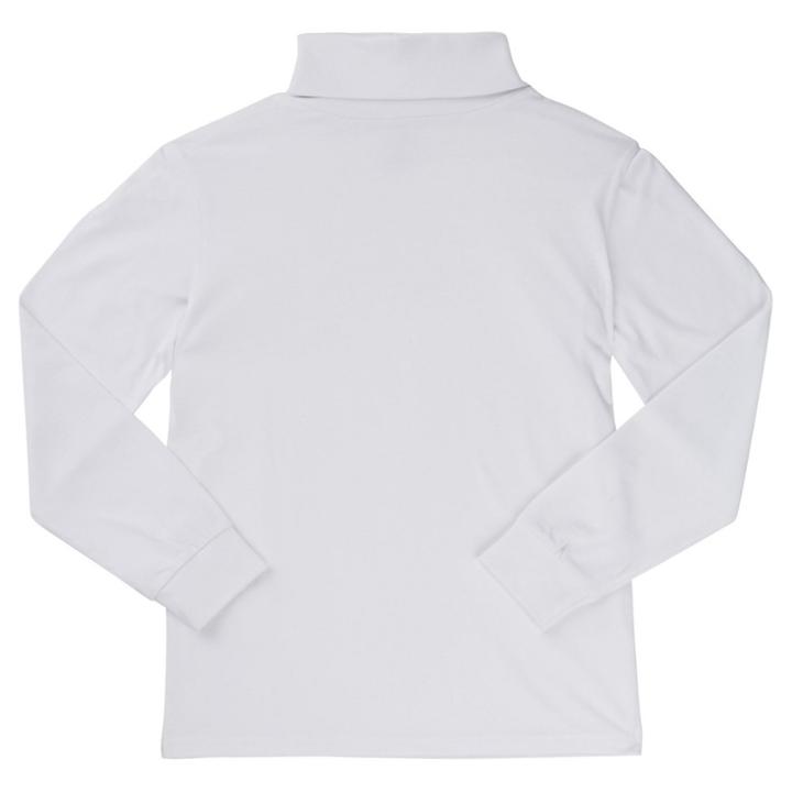 French Toast Boys' Long Sleeve Turtleneck Uniform T-shirt - White