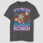 Boys' Super Mario Bros Its On Like Donkey Kong T-shirt - Charcoal Gray