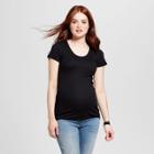 Maternity Almond-neck T-shirt - Isabel Maternity By Ingrid & Isabel Black Xl, Infant Girl's