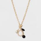 Cluster With Stone, Simulated Pearl Teardrop Shape Pendant Necklace - A New Day,