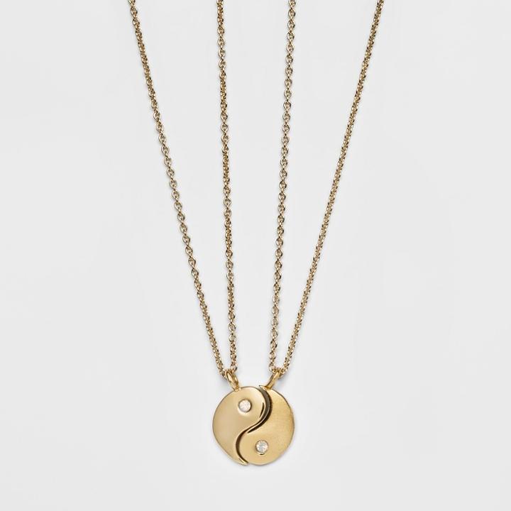 Yin Yang Bff Necklace Set 2ct - Wild Fable Gold