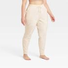 Women's Plus Size Mid-rise French Terry Joggers - All In Motion Ivory