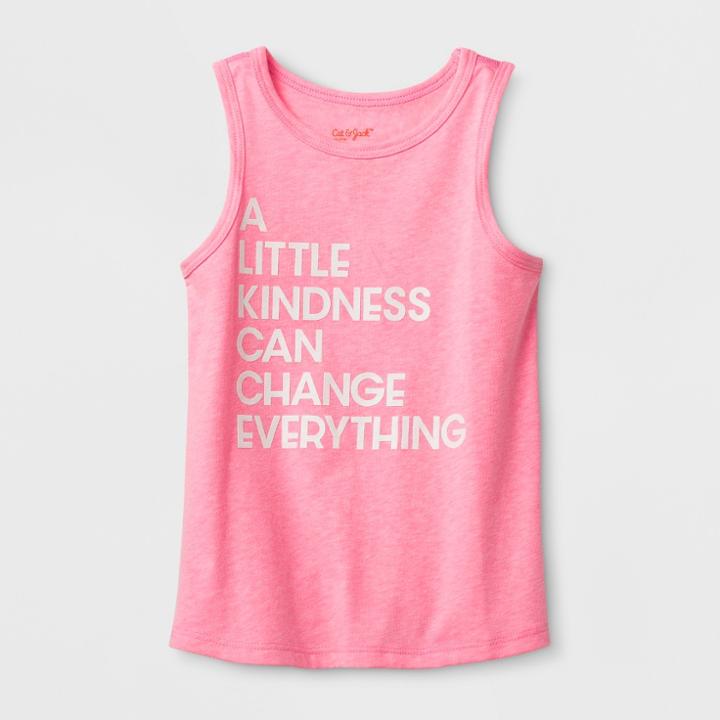 Toddler Girls' Adaptive Kindness Graphic Tank Top - Cat & Jack Pink