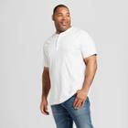 Men's Big & Tall Short Sleeve Henley Shirt - Goodfellow & Co White
