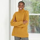 Women's Mock Turtleneck Pullover Sweater - A New Day Yellow