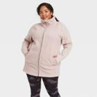 Women's Plus Size Sherpa Full Zip Long Jacket - All In Motion Rose