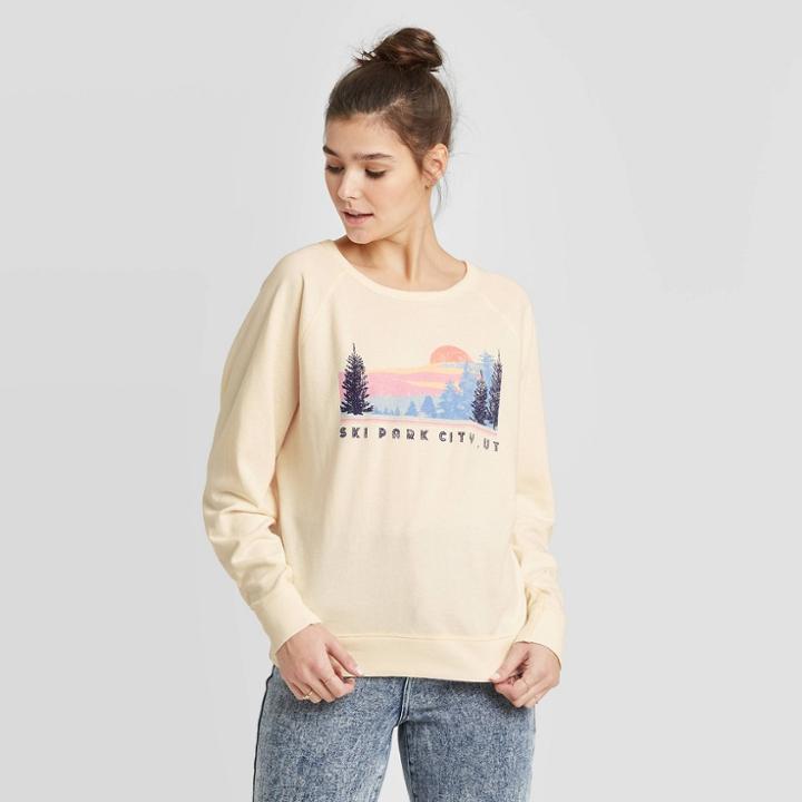 Women's Ski Park City Sweatshirt - Grayson Threads (juniors') - Cream Xs, Women's, Beige