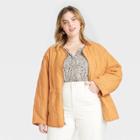 Women's Plus Size Corduroy Jacket - Universal Thread Gold