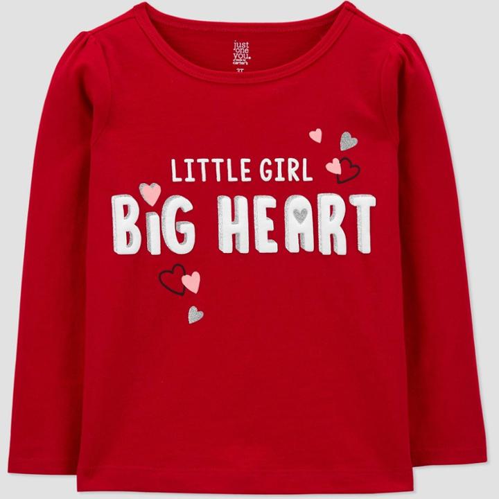 Baby Girls' Valentine's Day Big Heart T-shirt - Just One You Made By Carter's Red