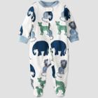 Baby Boys' Animals Sleep N' Play - Little Planet By Carter's White/blue